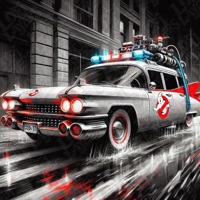 HueForge model: Ecto-1 Hueforge by LoFi Layers
