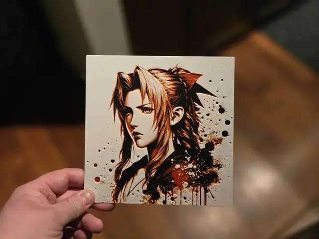 HueForge model: Graffiti Aerith Hueforge by 3Ree Printing