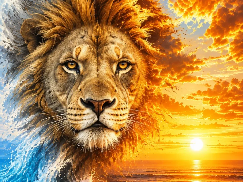 Majestic Lion – Fantastic Illustration by Hueforge Maker HueForge model: Majestic Lion – Fantastic Illustration by Hueforge Maker