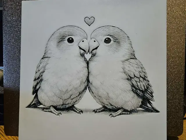 HueForge model: I wingly love you - love birds - hueforge by 3dGlow