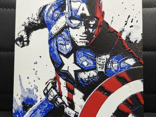 HueForge model: Captain America by TheHueforgeLady