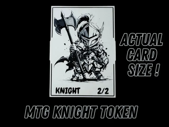 HueForge model: Knight Token - Magic The Gathering by Canadian Gamer