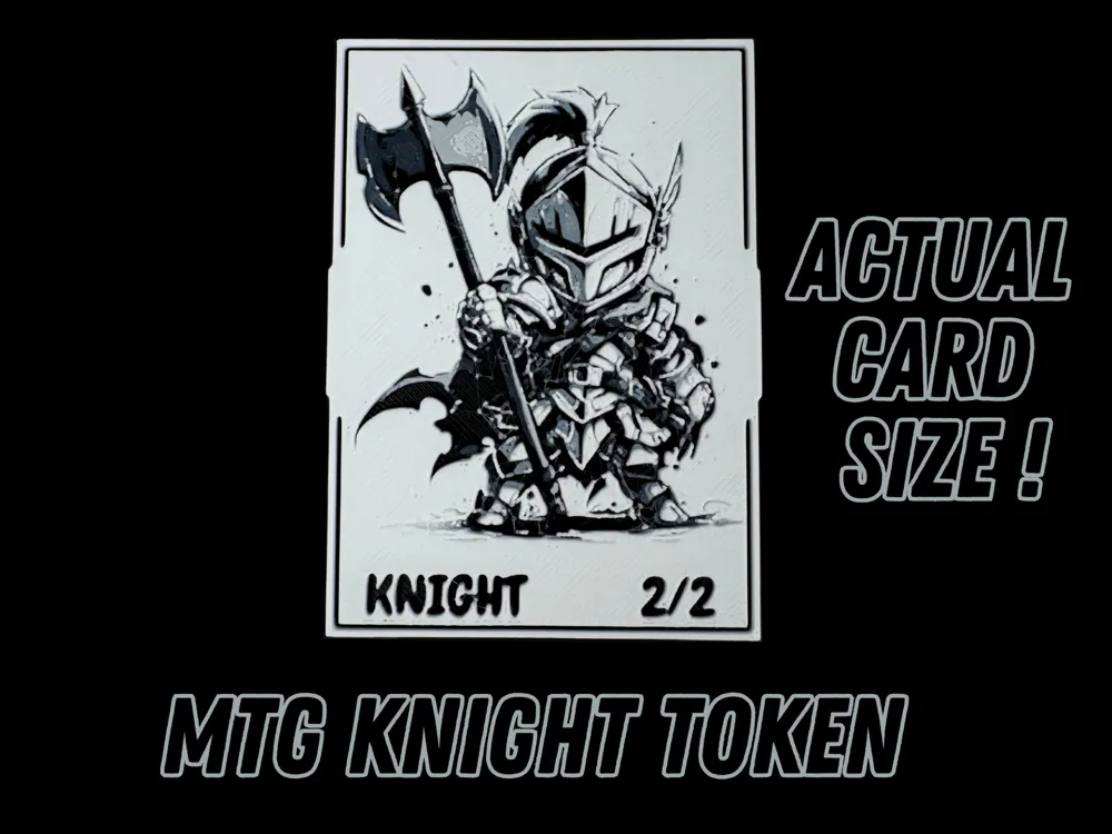 Knight Token - Magic The Gathering by Canadian Gamer HueForge model: Knight Token - Magic The Gathering by Canadian Gamer