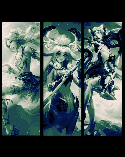 HueForge model: Fan art in Hueforge - League of Legends friends and enemies - Bookmark set 4 by BooneCo3d