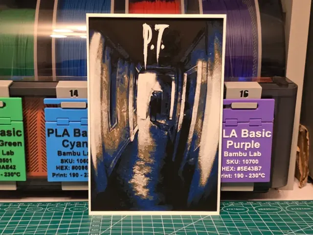 HueForge model: P.T. Game Poster - Hueforge Art by Lumpy3D