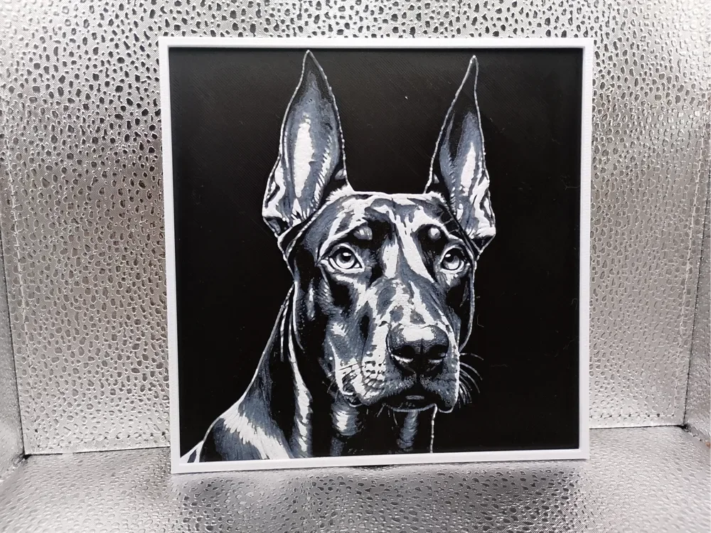 Doberman – Hueforge by Borishotch Industries HueForge model: Doberman – Hueforge by Borishotch Industries