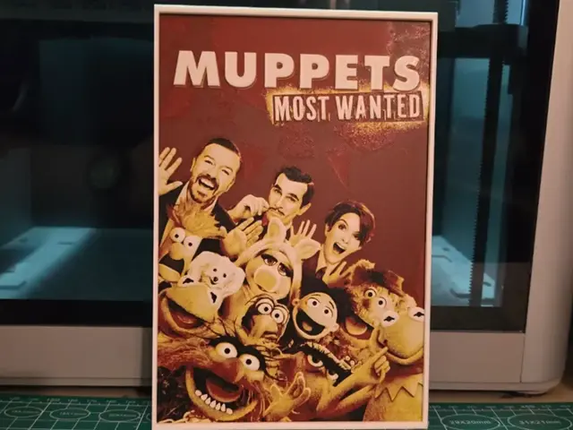 HueForge model: Muppets Most Wanted Movie Poster - Hueforge Art by Lumpy3D