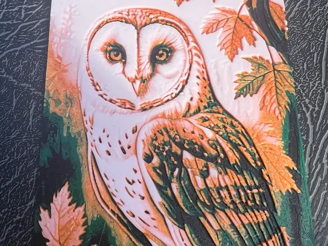HueForge model: Pumpkin Owl Autumn/Fall Bookmark by Leafy