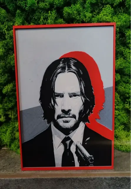 HueForge model: John Wick by Garuda3D