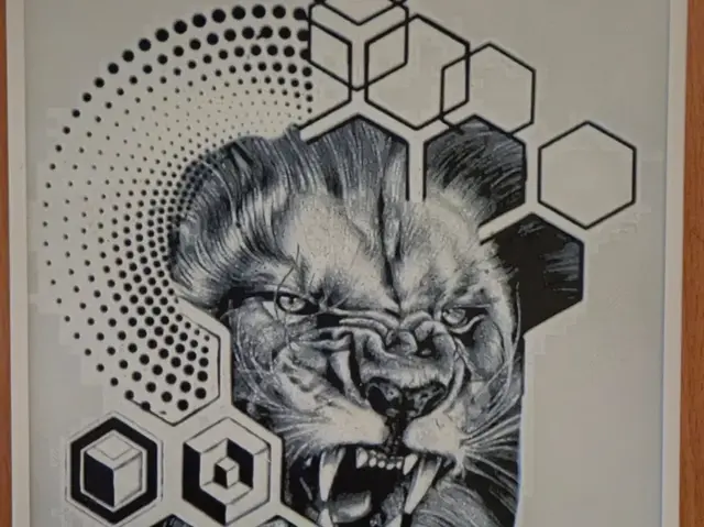 HueForge model: Lion Abstract Hueforge by Buntsta
