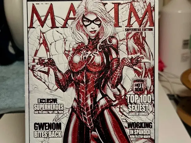 Maxim Black Cat Spiderman symbiote