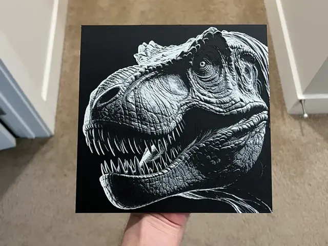 HueForge model: T-rex Face Hueforge by RP47 Designs