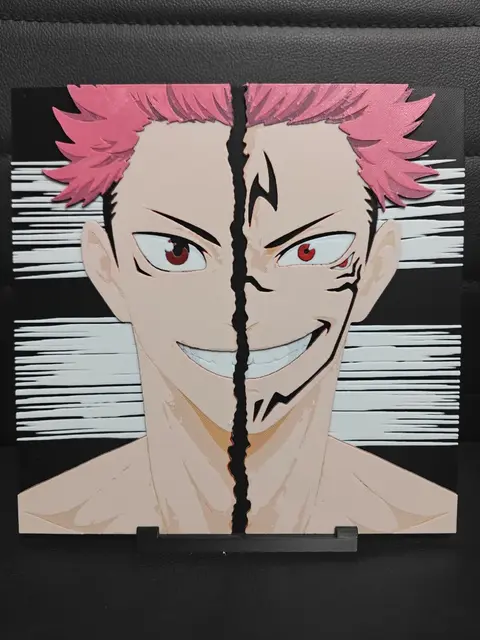 HueForge model: Yuri Itadori / Ryomen Sukuna Jujutsu Kaisen by TheHueforgeLady
