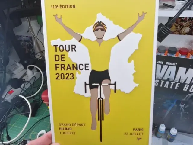 HueForge model: Tour de France Hueforge by Dakiren