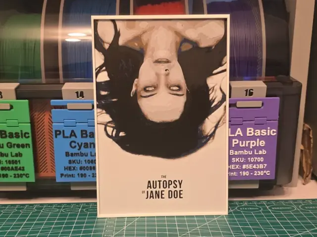 HueForge model: The Autopsy of Jane Doe Movie Poster - Hueforge by Lumpy3D