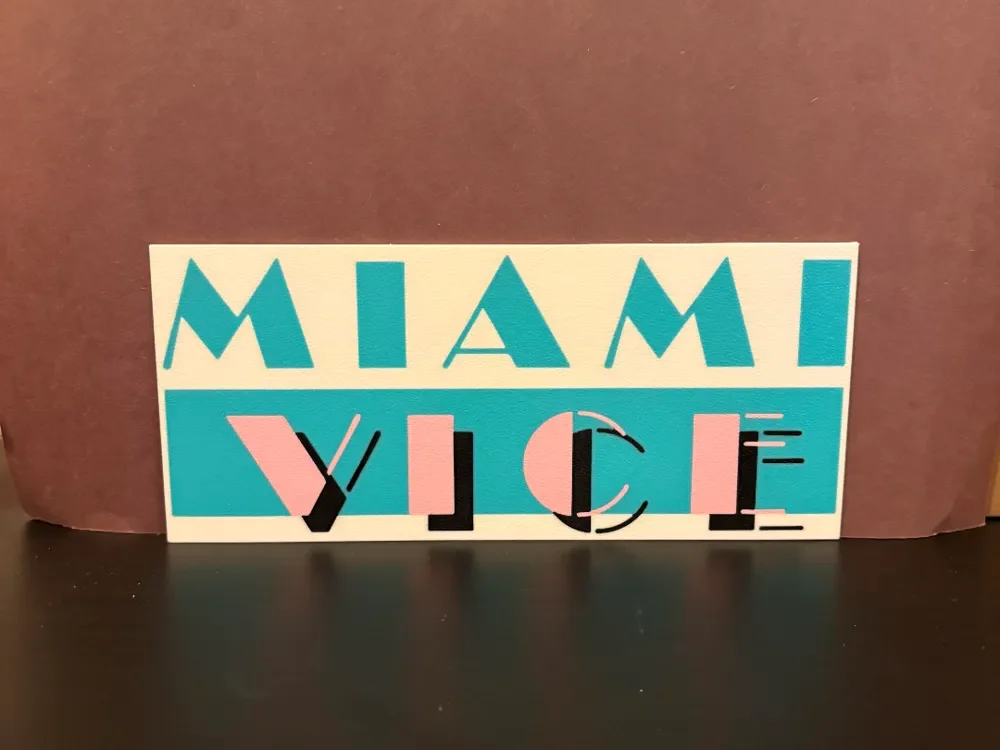 Miami Vice Logo by Estiv HueForge model: Miami Vice Logo by Estiv