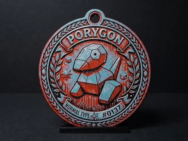 HueForge model: Porygon #0137 - Pokemon Ornament by LED