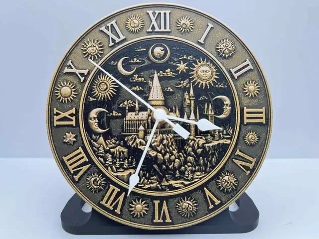 HueForge model: Customizable Clock: Celestial Hogwarts Castle by 3djd