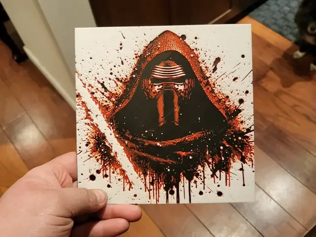 HueForge model: Graffiti Kylo Ren Hueforge by 3Ree Printing