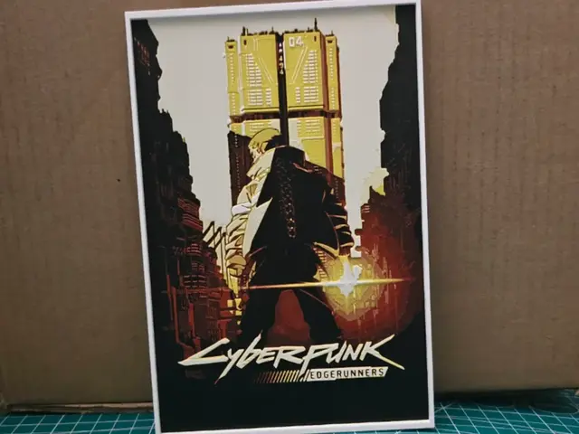 HueForge model: Cyberpunk Edgerunners Poster - Hueforge Art by Lumpy3D