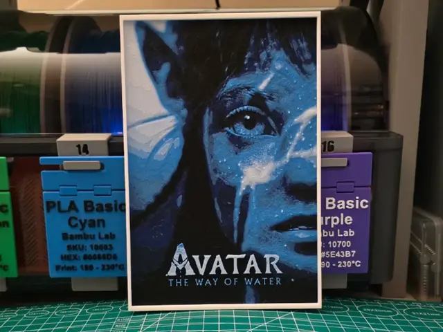 HueForge model: Avatar: The Way of Water Movie Poster - Hueforge by Lumpy3D