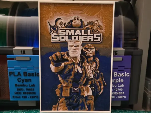 HueForge model: Small Soldiers Movie Poster - Hueforge Art by Lumpy3D