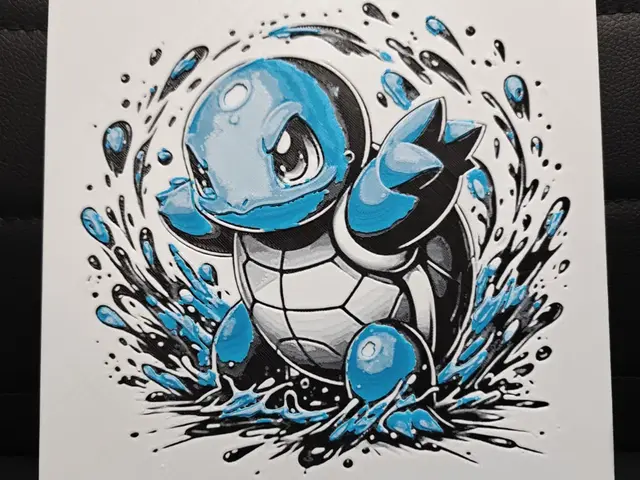 HueForge model: Squirtle by TheHueforgeLady