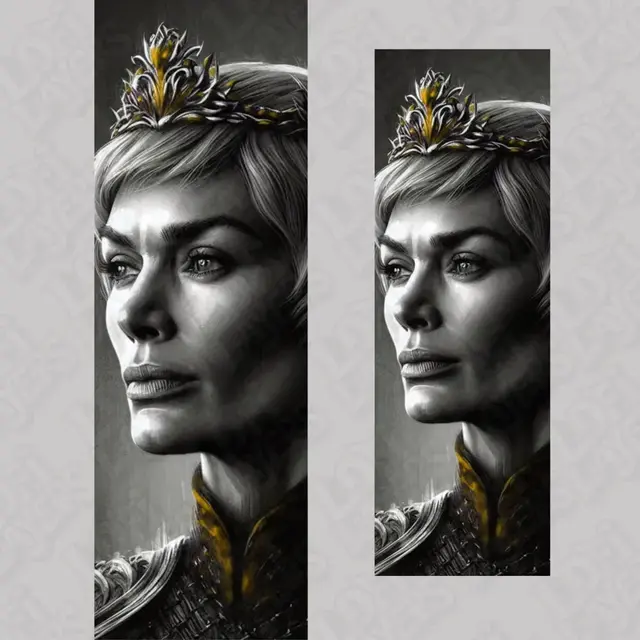 HueForge model: Cersei Lannister Bookmarks Hueforge by LoFi Layers