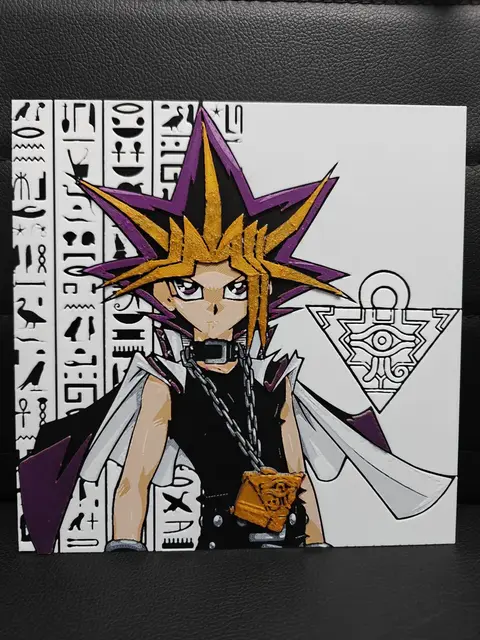 HueForge model: Yugi Muto Yu-Gi-Oh! by TheHueforgeLady