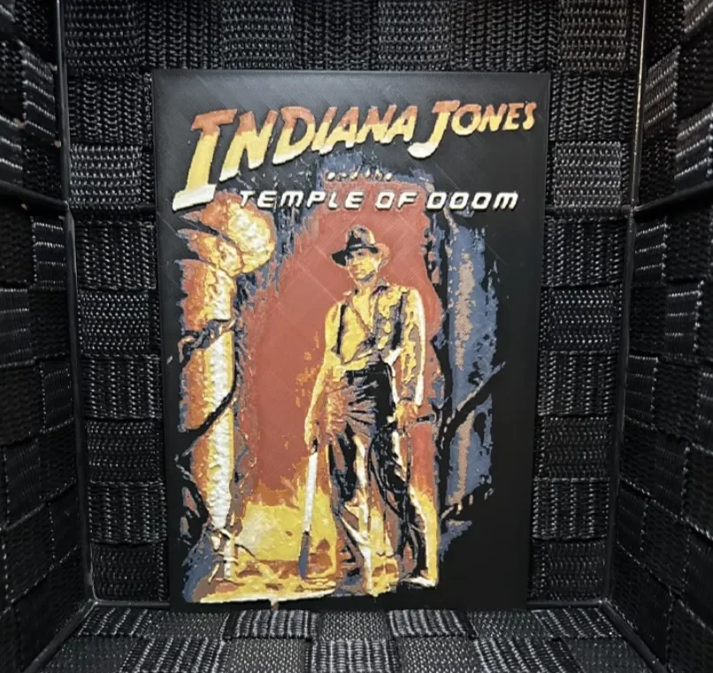 Hueforge Movie Poster - Temple of Doom - by JoDau HueForge model: Hueforge Movie Poster - Temple of Doom - by JoDau