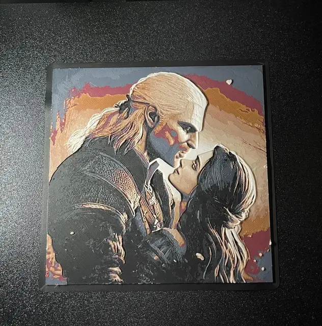 Geralt and Yennefer (The Witcher) - Hueforge Print