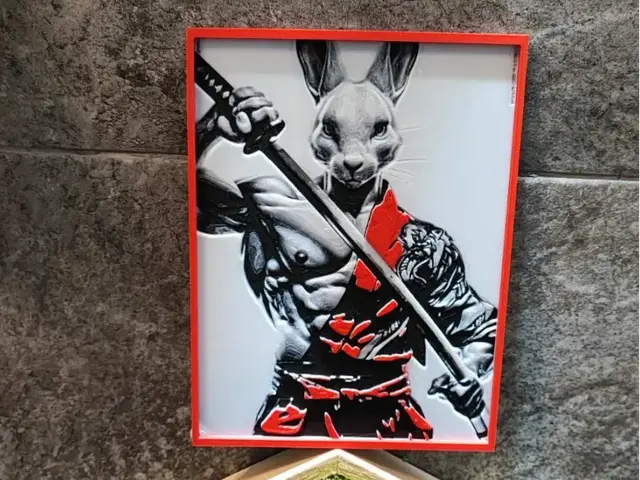 HueForge model: Bunny Warrior by Garuda3D
