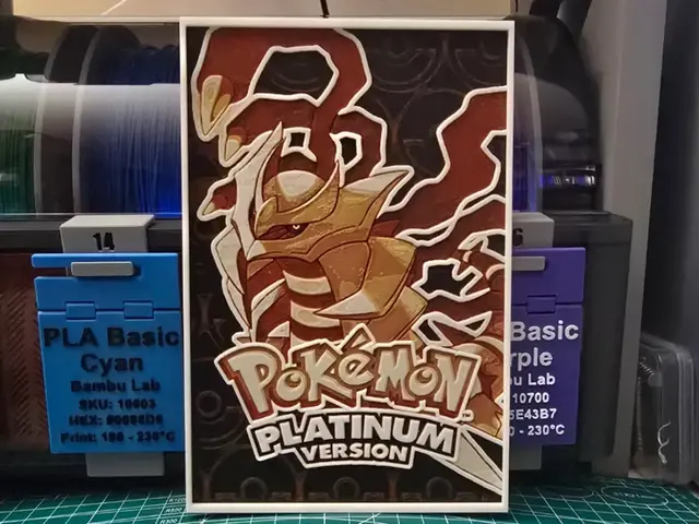 HueForge model: Pokémon Platinum Version Poster - Hueforge Art by Lumpy3D