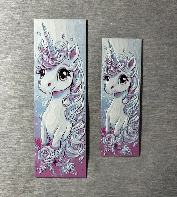 HueForge model: Unicorn Hueforge Bookmarks - 2 sizes by Hey Ben