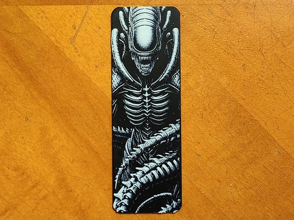 Alien Xenomorph Bookmark - Hueforge by Sarge HueForge model: Alien Xenomorph Bookmark - Hueforge by Sarge
