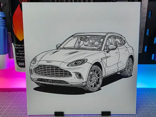 HueForge model: Aston Martin DBX - Hueforge - 3 Colors by Montoya Maker