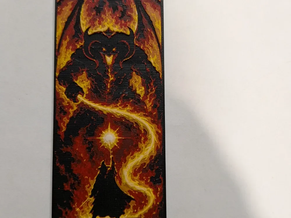 Gandalf, You Shall Not Pass! Bookmark by CommandersVault HueForge model: Gandalf, You Shall Not Pass! Bookmark by CommandersVault