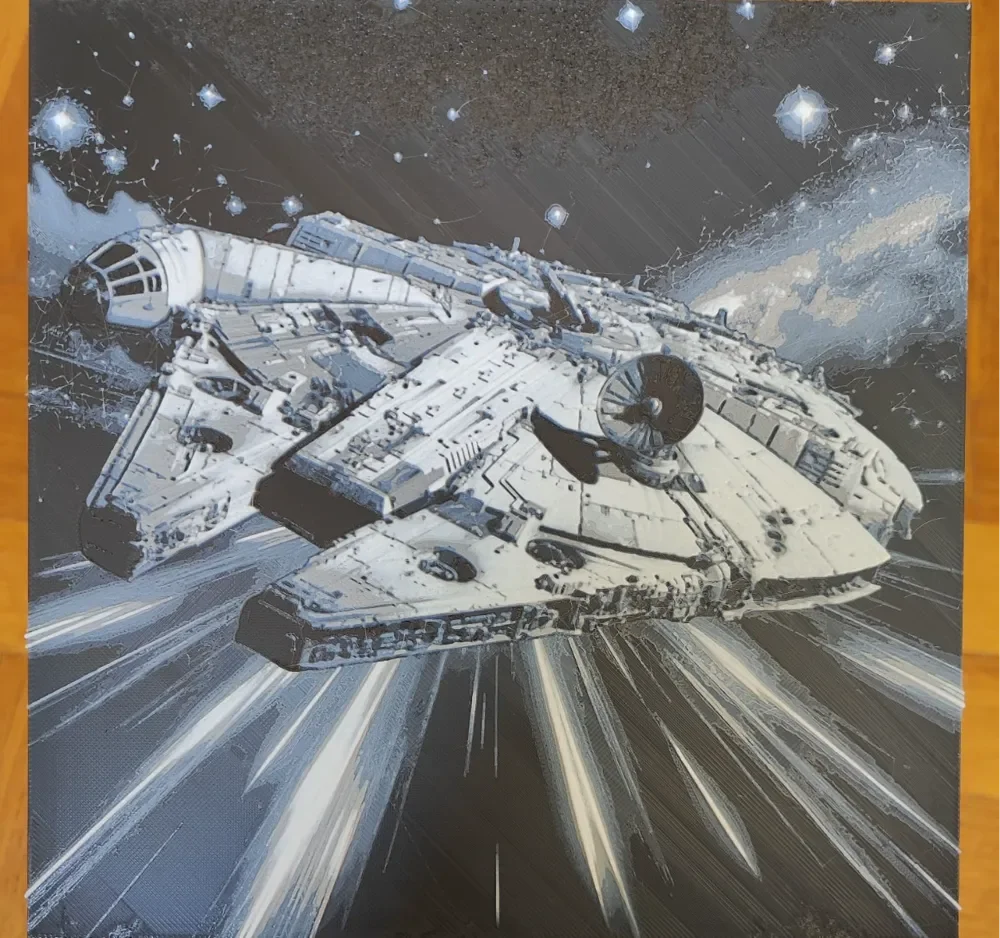 Millennium Falcon - Hueforge by BeaN HueForge model: Millennium Falcon - Hueforge by BeaN