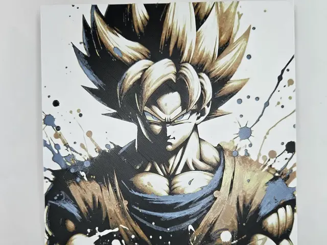 HueForge model: Updated Graffiti Goku Hueforge by 3Ree Printing