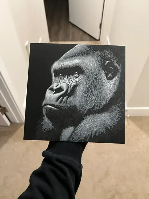 HueForge model: Gorilla Face Hueforge by RP47 Designs