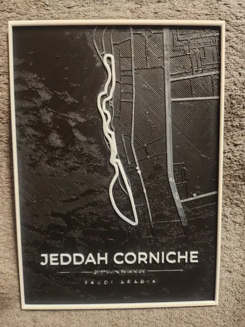 HueForge model: Jeddah Circuit F1 - HueForge by keko