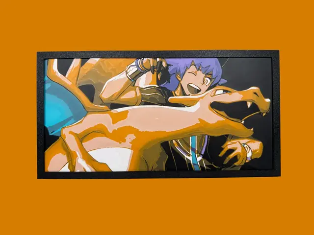 HueForge model: Charizard - Pokemon Card Art by Canadian Gamer