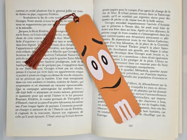 HueForge model: Bookmark M&M's Orange by Kactus Fpv