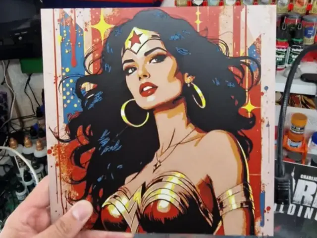 HueForge model: Wonder Woman Hueforge - Street Art by Dakiren
