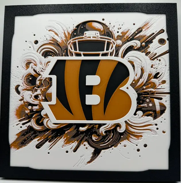 HueForge model: Cincinnati Bengals - NFL Hueforge by Canadian Gamer