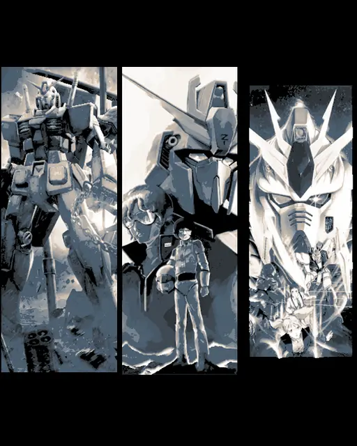 Fan Art Set of 3 Bookmarks - Mobile Suit Gundam Art Poster Designs