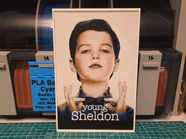 HueForge model: Young Sheldon Series Poster - Hueforge Art by Lumpy3D