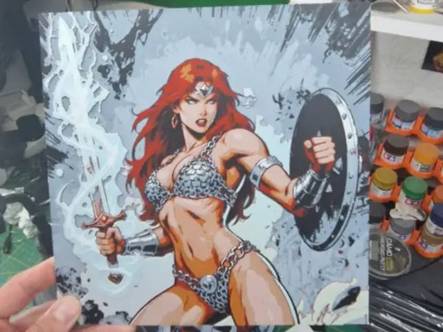 HueForge model: Red Sonja Hueforge by Dakiren