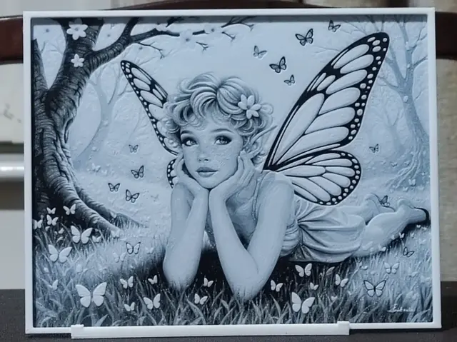 HueForge model: Butterfly Fairy - HueForge 3 Color by BoDad