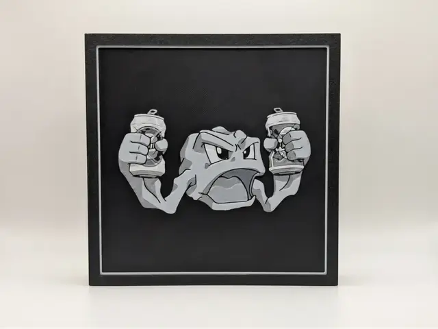 HueForge model: Geodude Crushin' It - Hueforge by LED